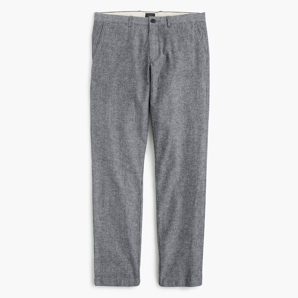J Crew 770 Straight Fit Stretch Chambray Pants